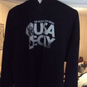Black USA Decay Hoodie By Creep Street